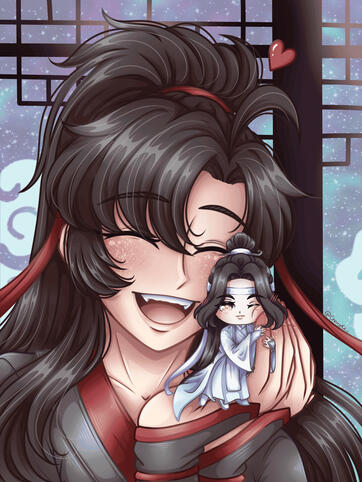 Wei Wuxian and Little Lan Zhan